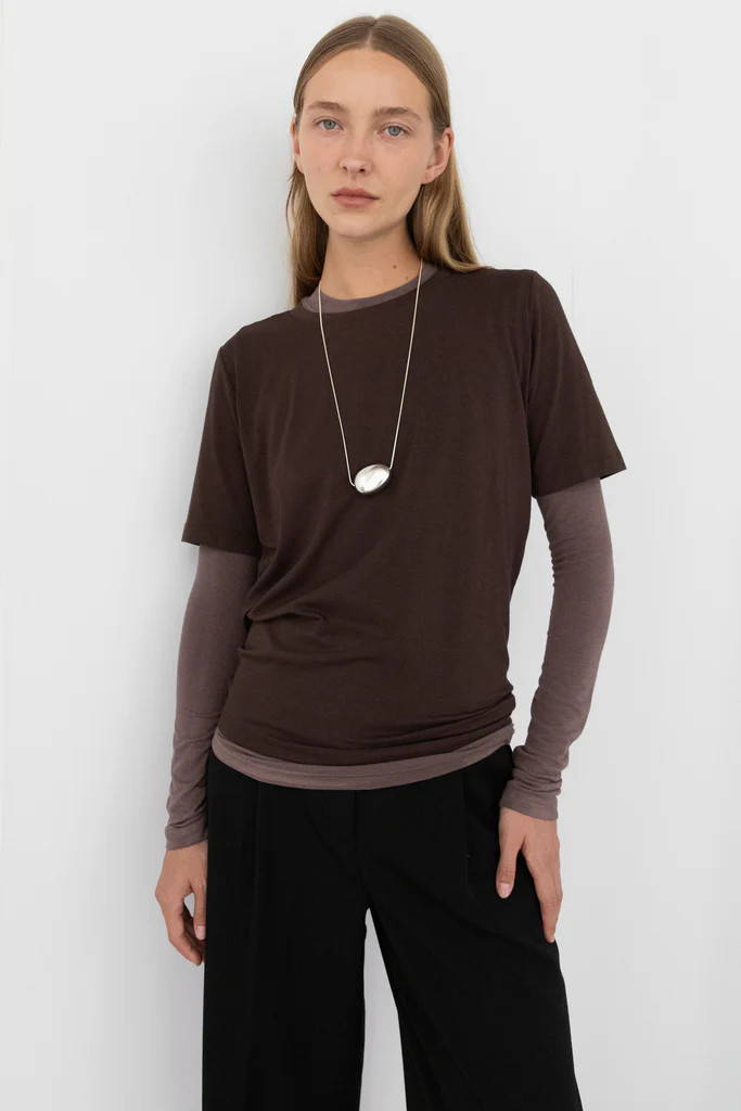 COTTON MODAL CREWNECK T-SHIRT | OAK + FORT