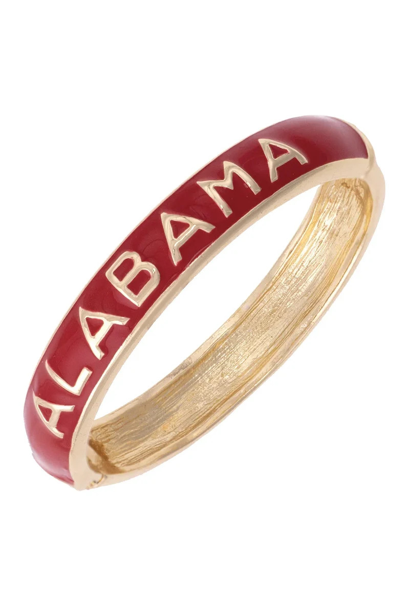 Alabama Crimson Tide Sculpted Enamel Hinge Bangle | CANVAS