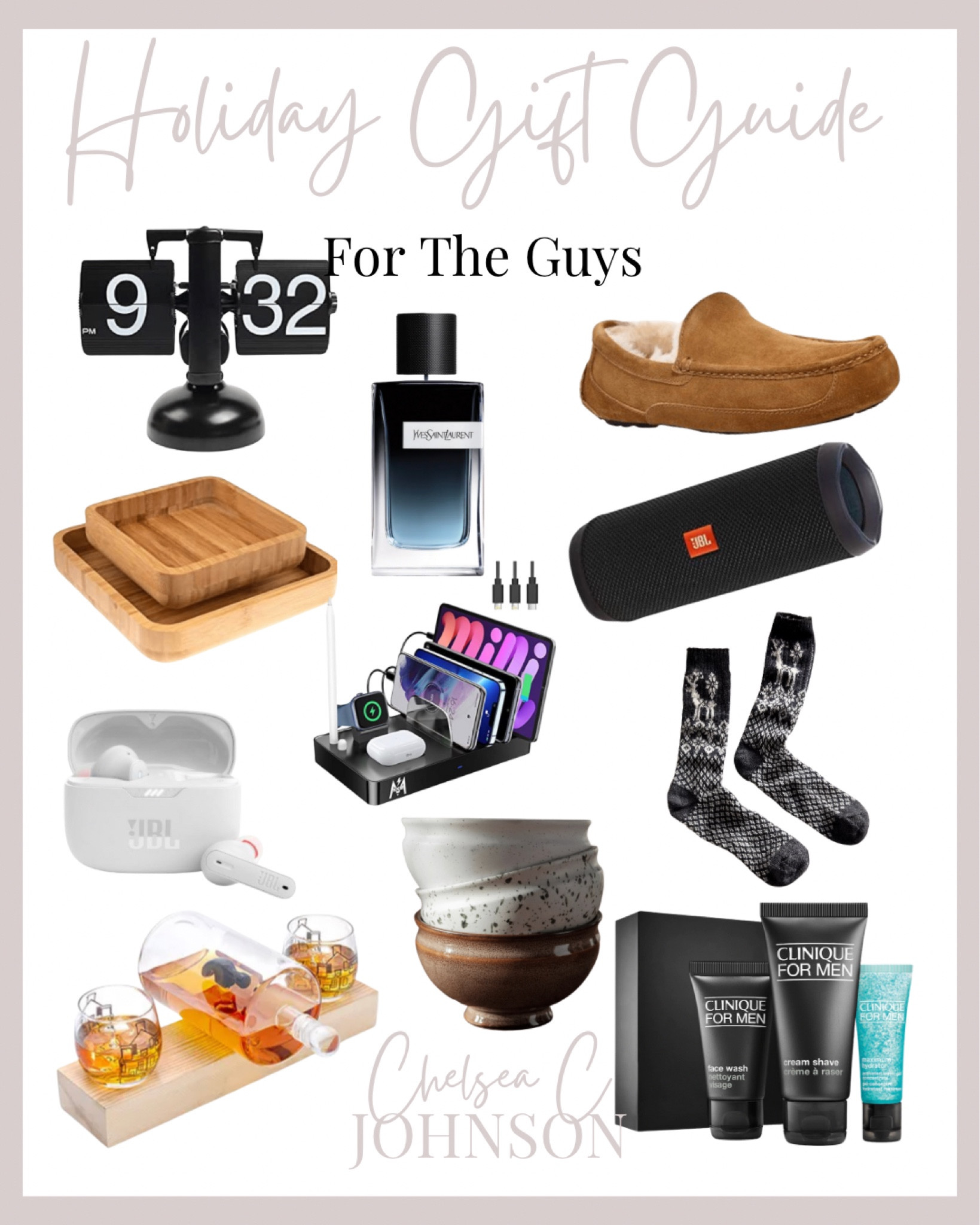 Gift guide for Dad/ Husband/ boyfriend
Charge station
Cashmere socks
Nut bowls
Nut trays
Alcohol glassware and glasses
Mens skincare
JBL ear buds
Cologne
Wireless speaker
Ugg slippers
Alarm clock


#LTKHoliday #LTKhome #LTKSeasonal
