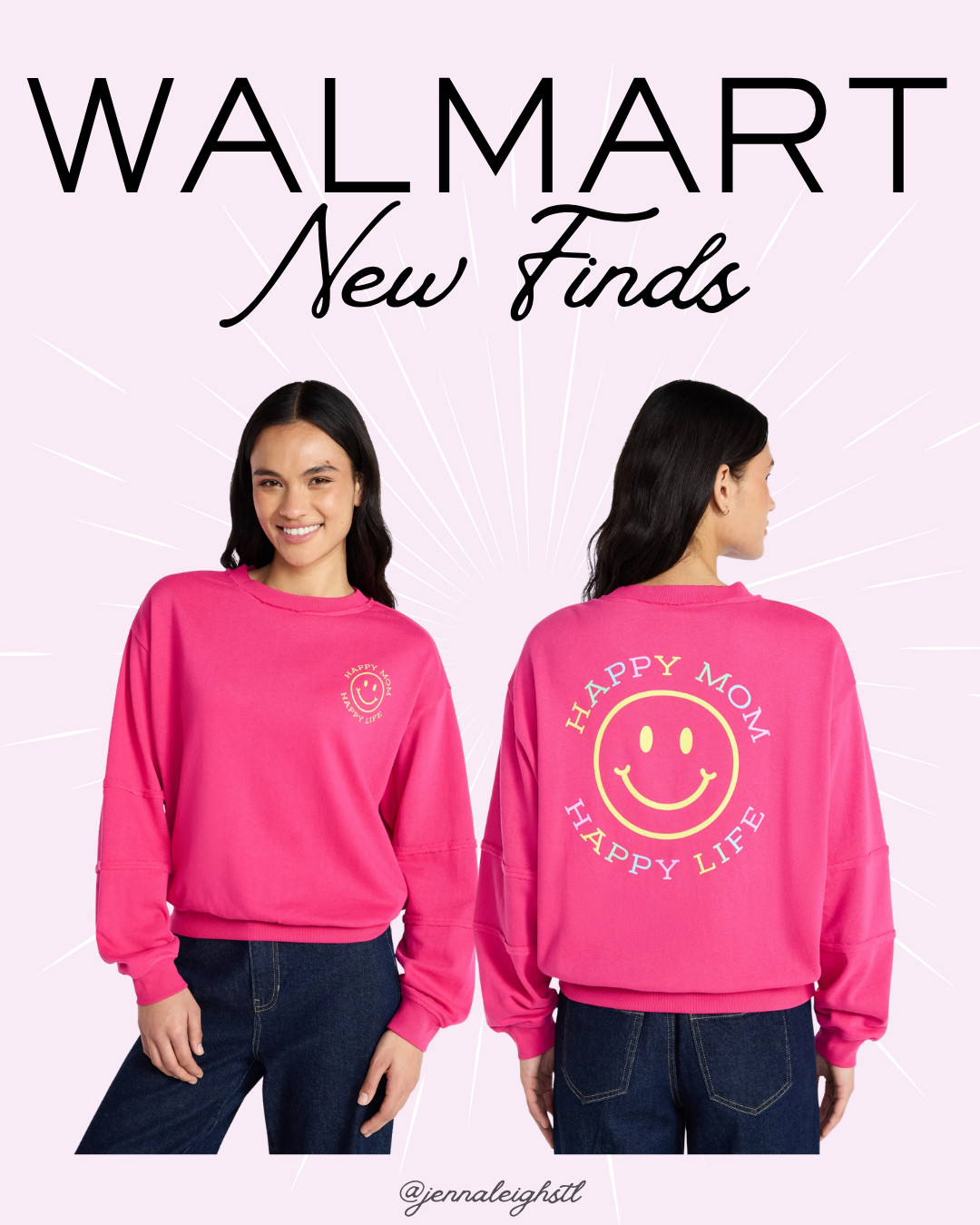The cutest Mother’s Day find at Walmart. This smiley mom sweatshirt is giving cozy and trendy all in one. 

 #LTKootd #LTKmomlife #LTKMidsize