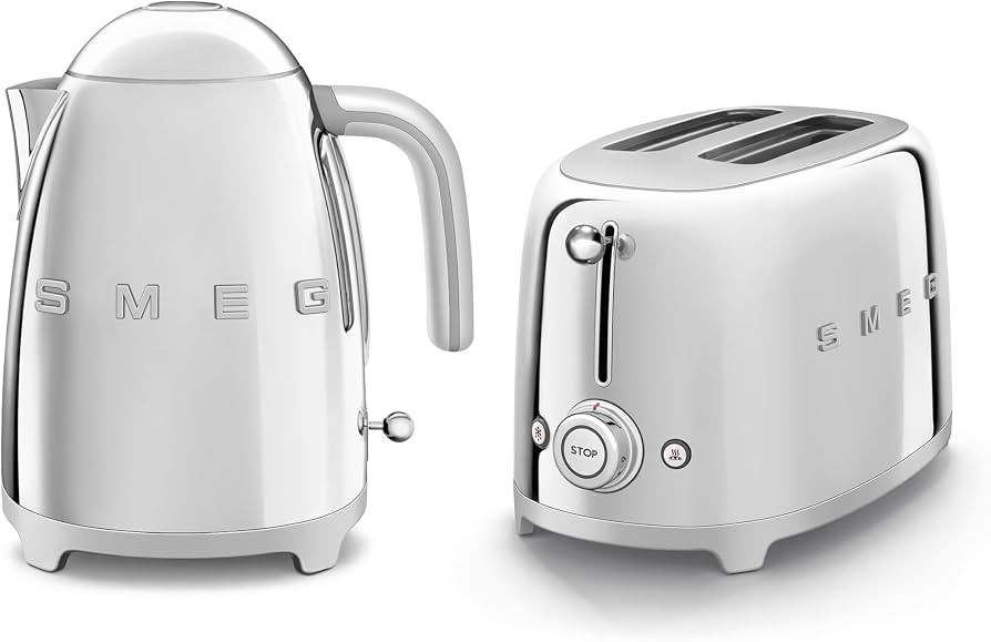 Smeg KFL03SSUK & TSF01SSUK - Chrome Kettle & Two Slice Toaster - 2017 Kettle Model | Amazon (UK)