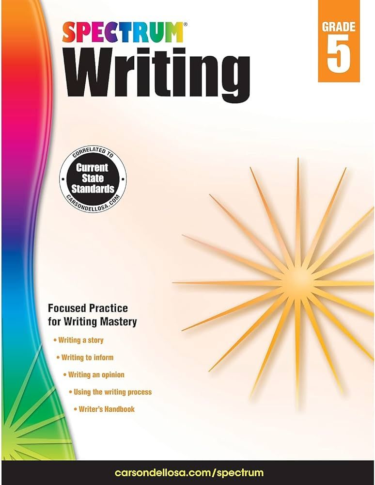 Spectrum 5th Grade Writing Workbooks, Ages 10 to 11, Grade 5 Writing, Informative, Persuasive, Ne... | Amazon (US)