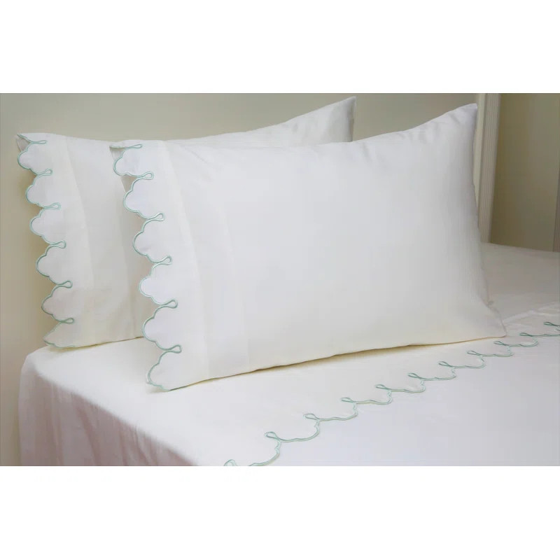 Scalloped 100% Cotton Satin | Wayfair North America