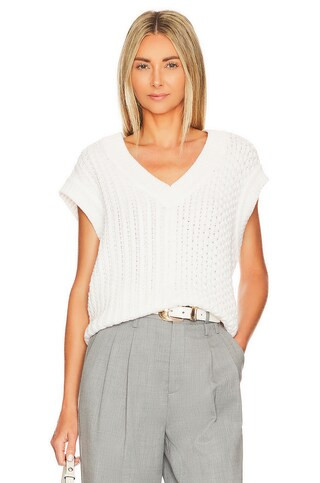 L'Academie Hara Sweater Vest in Ivory from Revolve.com | Revolve Clothing (Global)