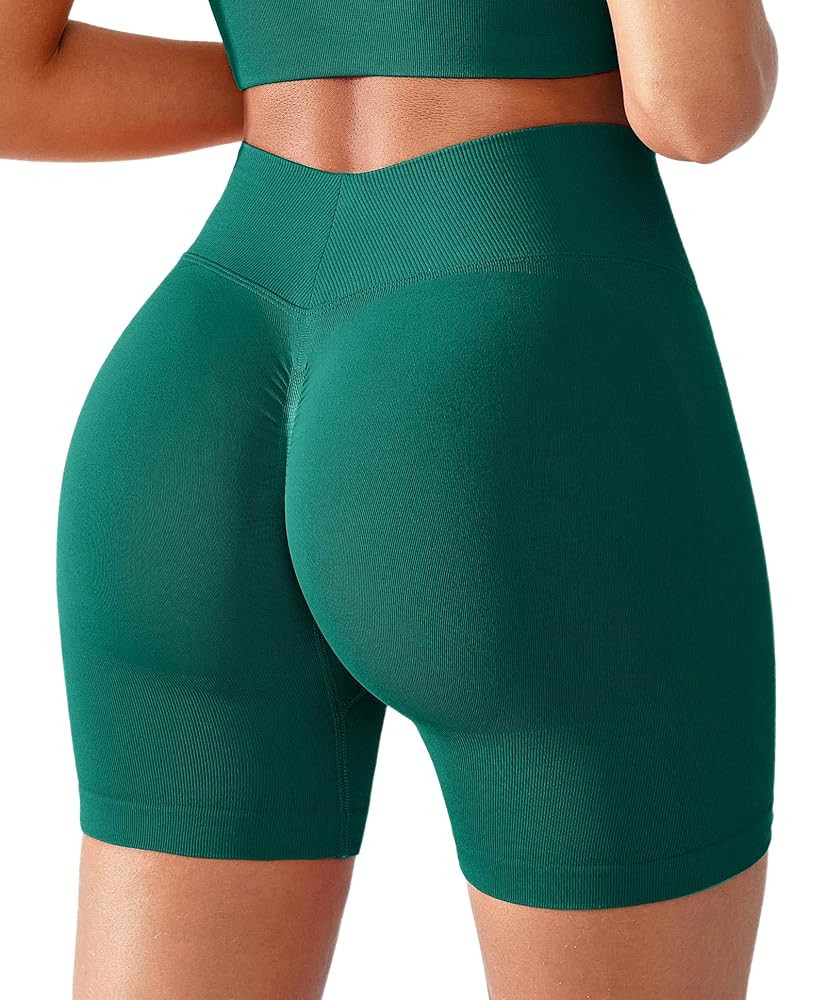 BRXL Seamless Impact Compression Scrunch Butt Lifting Shorts for Women V Back 5" Inseam High Wais... | Amazon (US)
