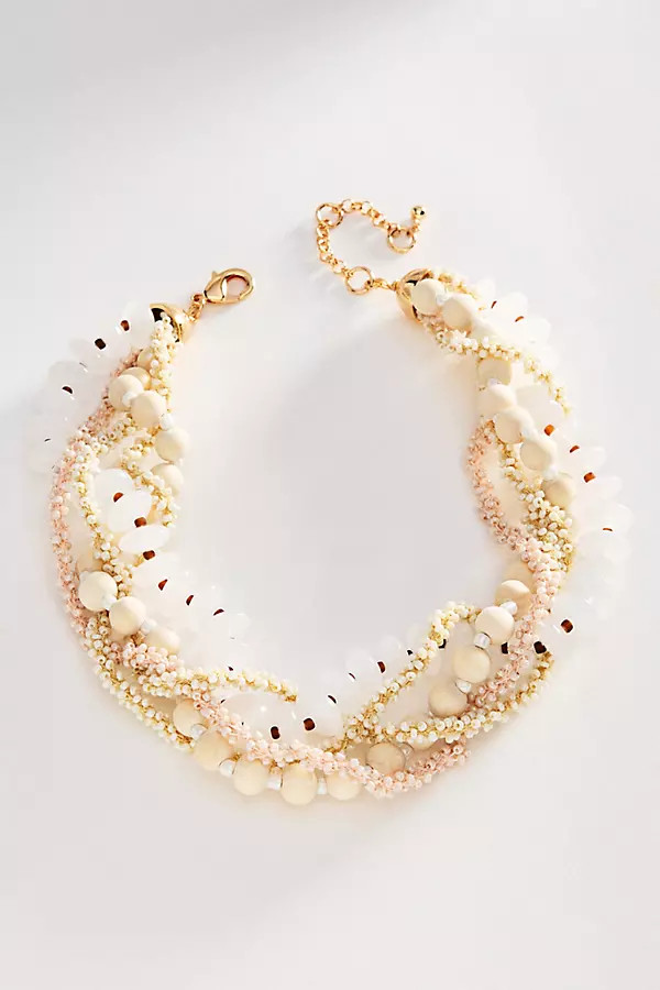 By Anthropologie Layered Bead Cluster Necklace | Anthropologie (US)
