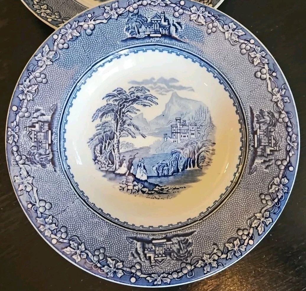 13 Jenny Lind 1795 Royal Staffordshire Pottery England Blue Bowls 7.75 Diameter  | eBay | eBay US