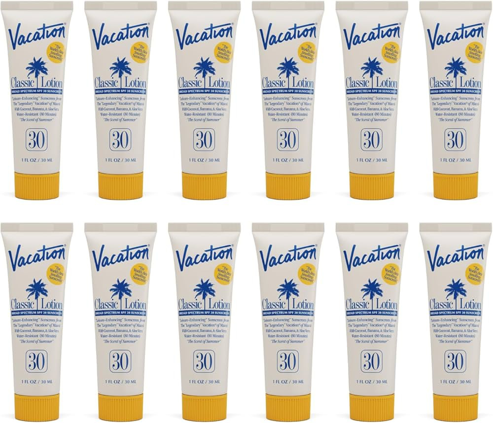Vacation Mini Classic Sunscreen SPF 30, Water-Resistant, Bulk Suntan Lotion, Bachelorette Party F... | Amazon (US)