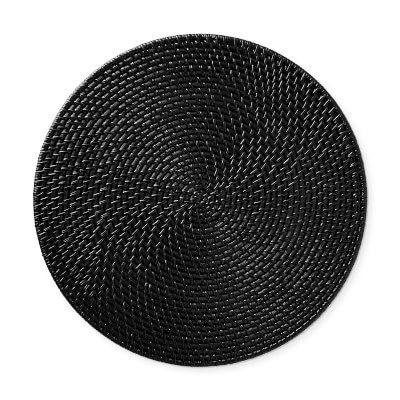 Black Woven Hapao Round Placemat | Williams-Sonoma