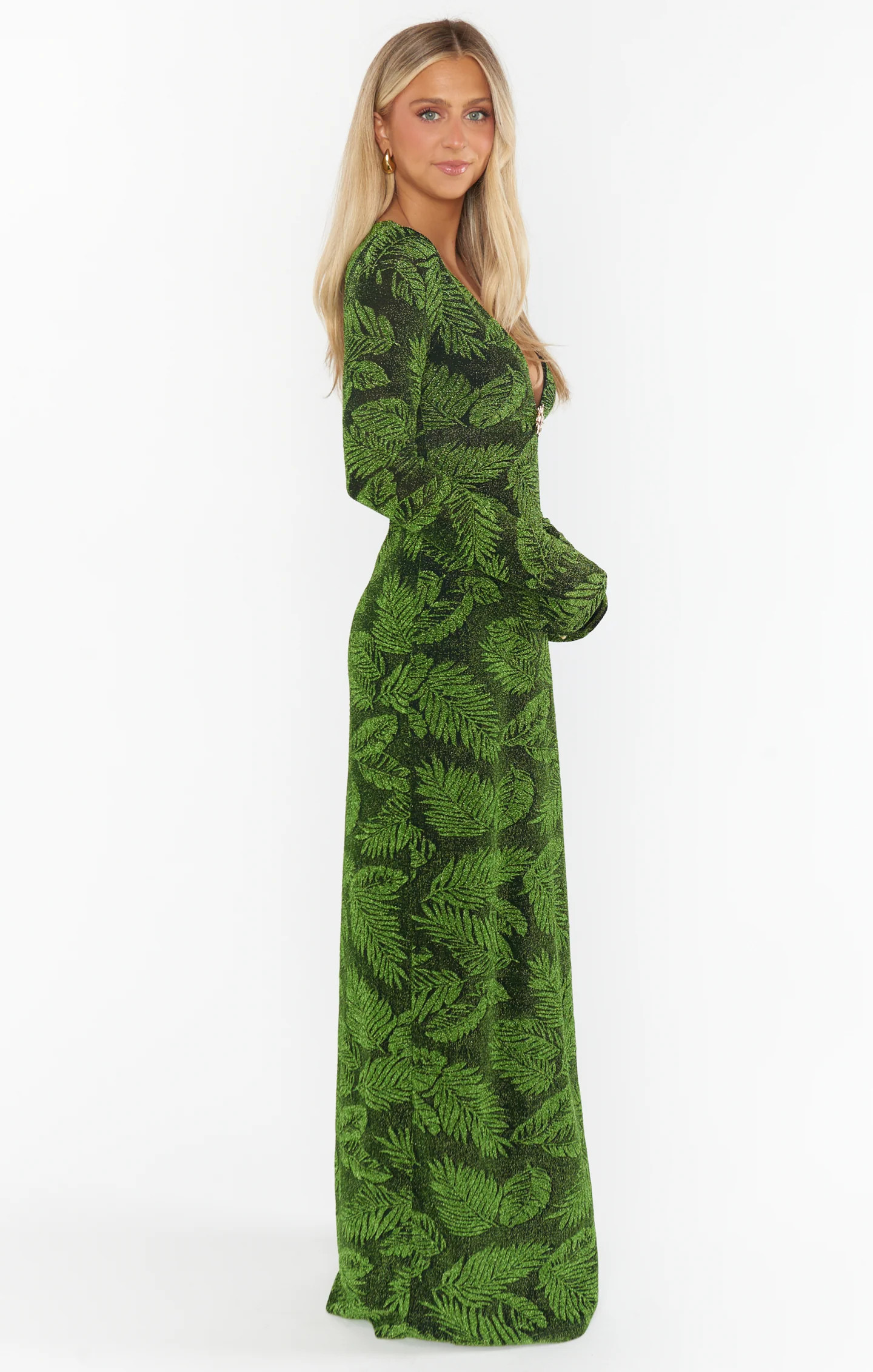 Lopez Dress ~ Palm Sparkle Stretch | Show Me Your Mumu
