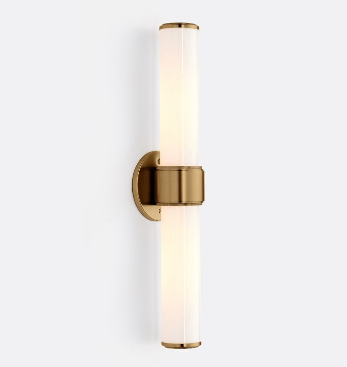 Rigdon Double Glass Sconce | Rejuvenation