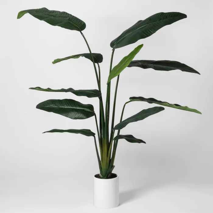 80" x 30" Artificial Banana Tree In Pot Green/White - Project 62™ | Target