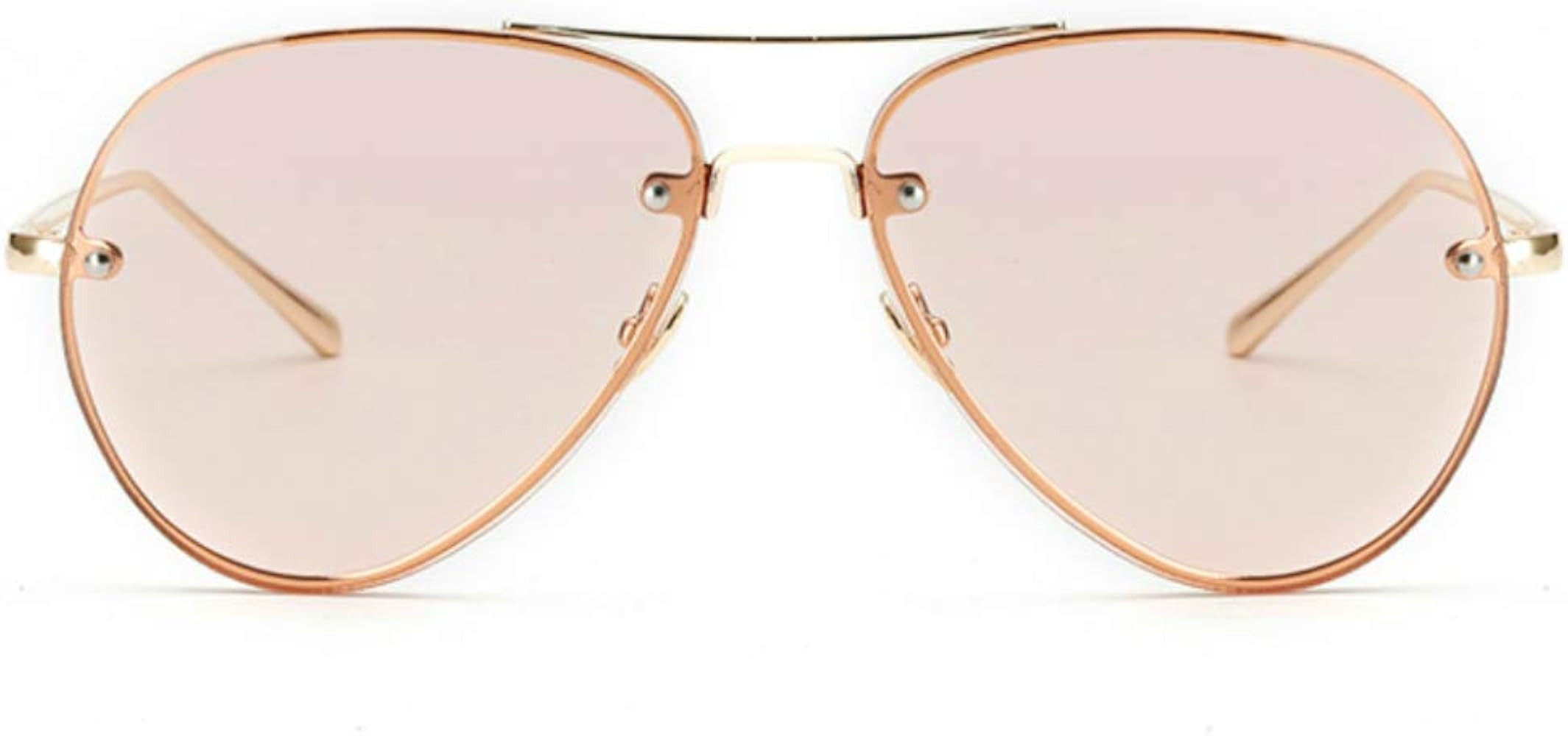 Freckles Mark Oversized Aviator Sunglasses Vintage Retro Gold Metal Frame Colorful Lenses 62mm | Amazon (US)