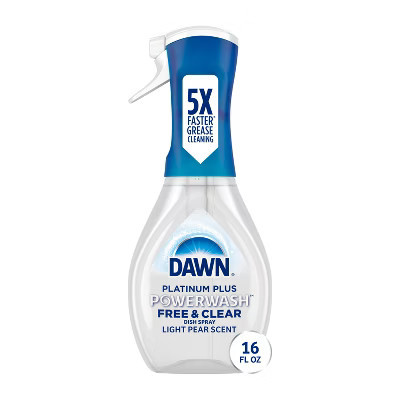 Dawn Platinum Powerwash Spray Starter Kit - Free & Clear - 16 fl oz: Liquid Cleanser for Dishes, Multi-Surface Use | Target