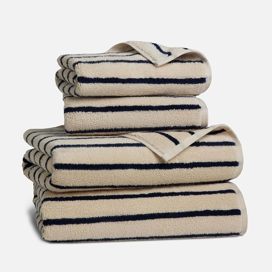 Brooklinen Super-Plush Turkish Cotton Bath Towel Set - 2 Bath Towels + 2 Hand Towels Cotton, 820 ... | Amazon (US)