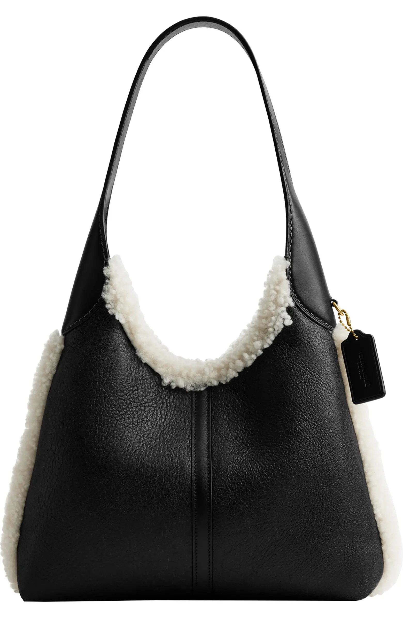 COACH Brooklyn 28 Shoulder Bag with Genuine Shearling Trim | Nordstrom | Nordstrom