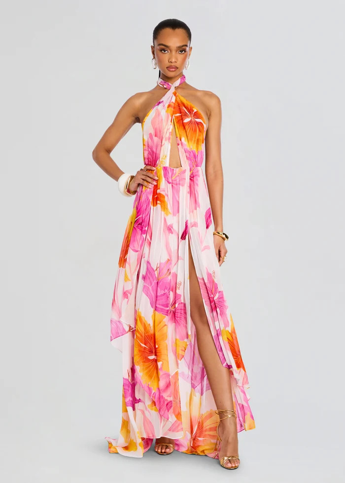 Ina Silk Chiffon Dress | Retrofete