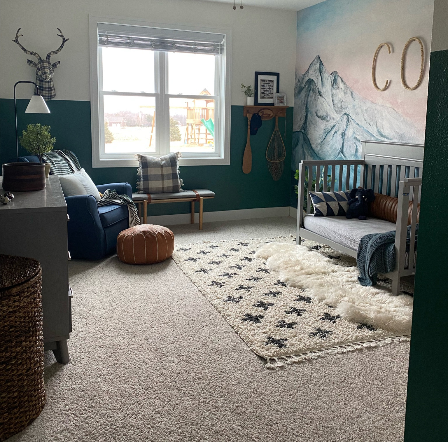 Boys bedroom. Pottery barn, McGee and co, studio McGee, ChrisLovesJulia, nesting with Grace, area rugs, leather pouf, lamps, tables. 

#LTKhome #LTKkids #LTKHoliday