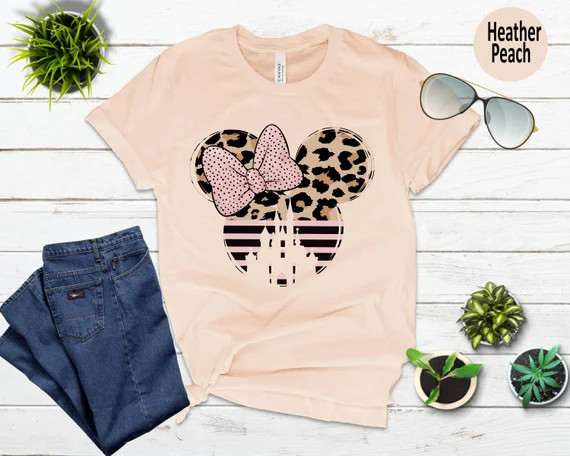Disney Minnie Leopard Pattern Shirt Disney Cute Minnie Shirt - Etsy | Etsy (US)