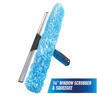 14 in. 2-in-1 Window Cleaner Squeegee & Scrubber Combi | The Home Depot
