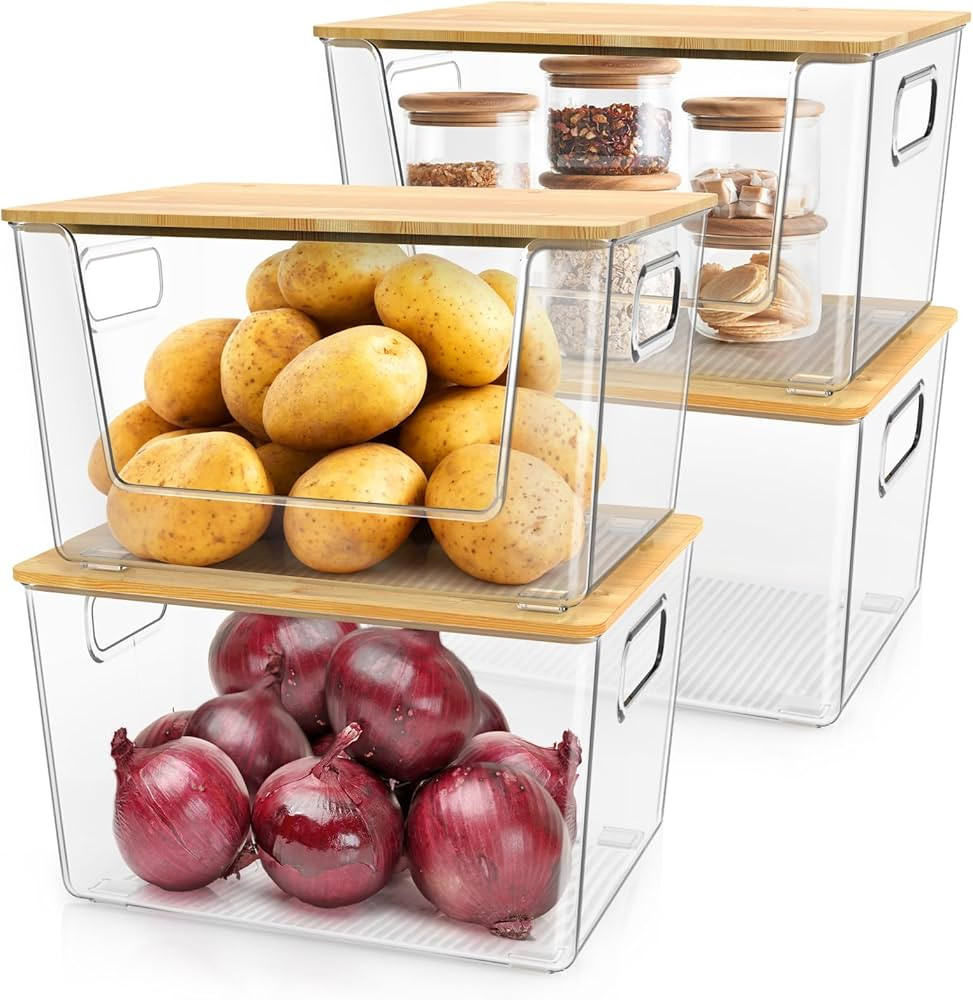 IDEATECH Kitchen Organizers and Storage, Stackable Kitchen Counter Organizers for Onion, Potato, ... | Amazon (US)