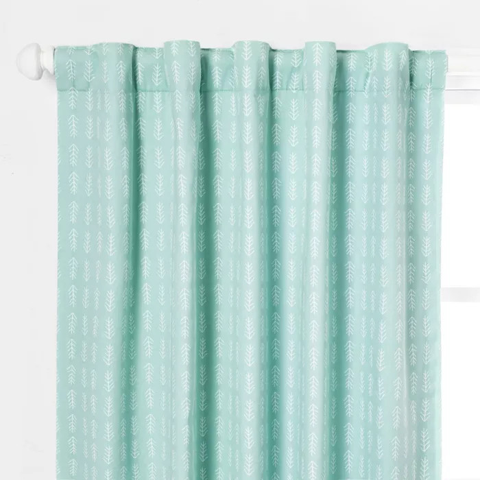 Blackout Curtain Panel Arrows 42" x 63" - Cloud Island™ Mint | Target