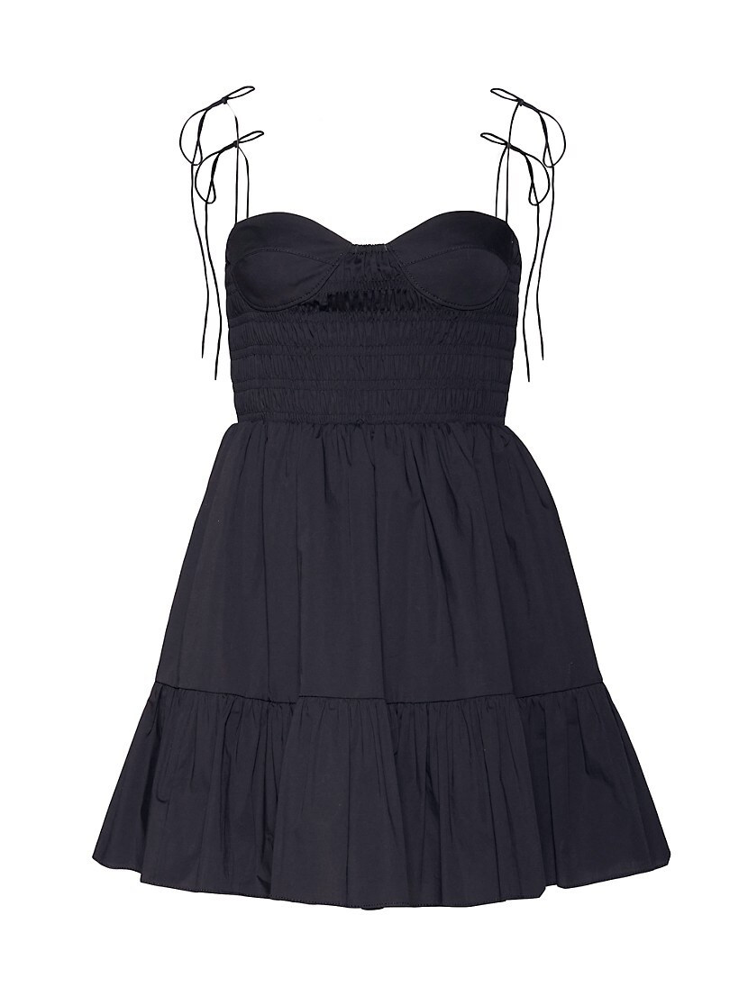 Landry Smocked Bustier Minidress | Saks Fifth Avenue