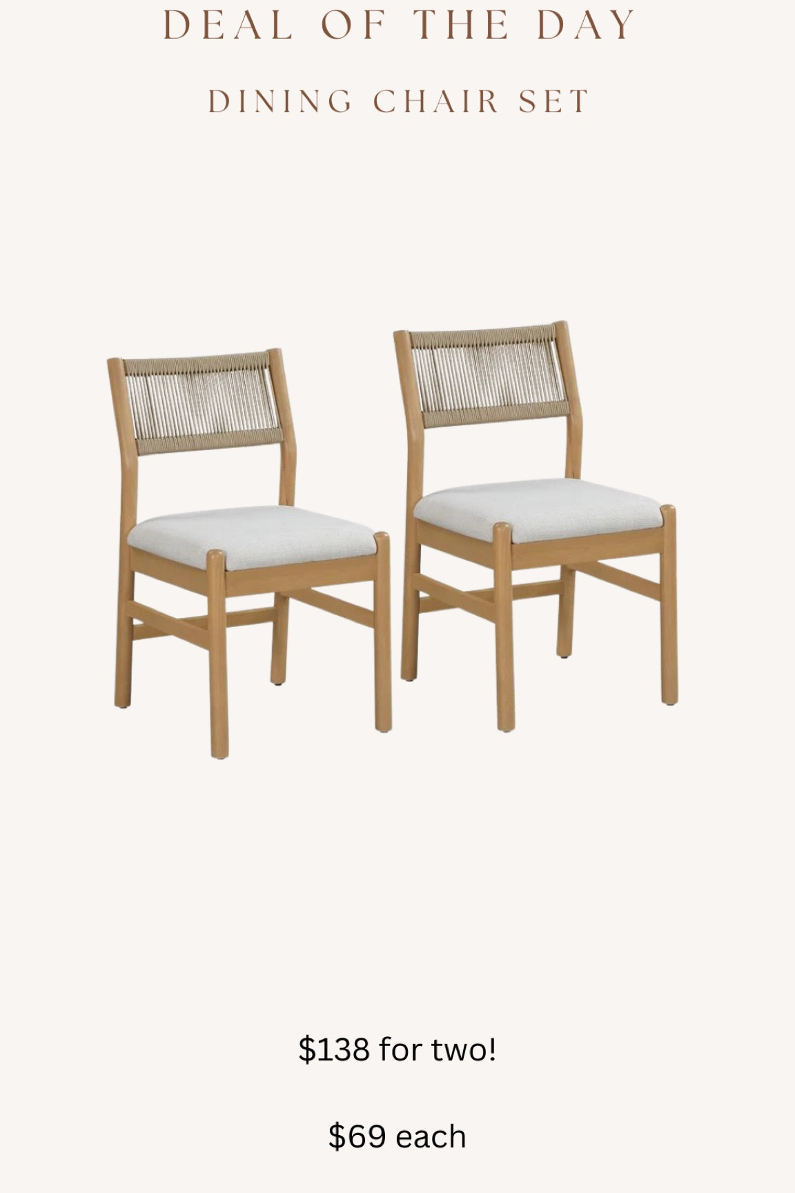 Brand new Walmart dining chair set!!!! Only $69 each!!!  😍🙌🏻🙌🏻

#LTKSaleAlert #LTKSummerSales #LTKHome