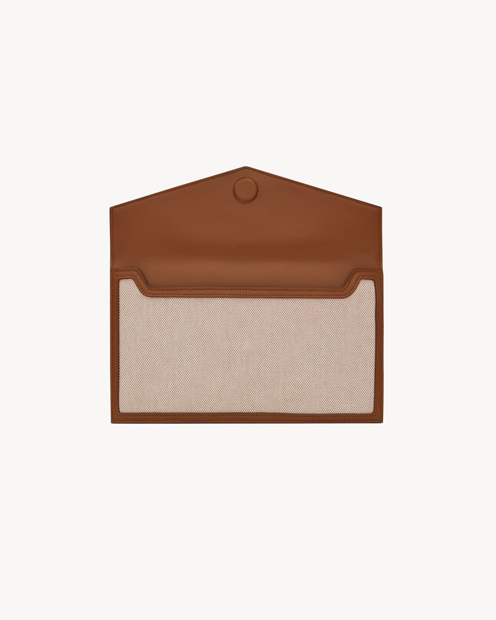 uptown pouch in canvas and smooth leather | Saint Laurent Inc. (Global)