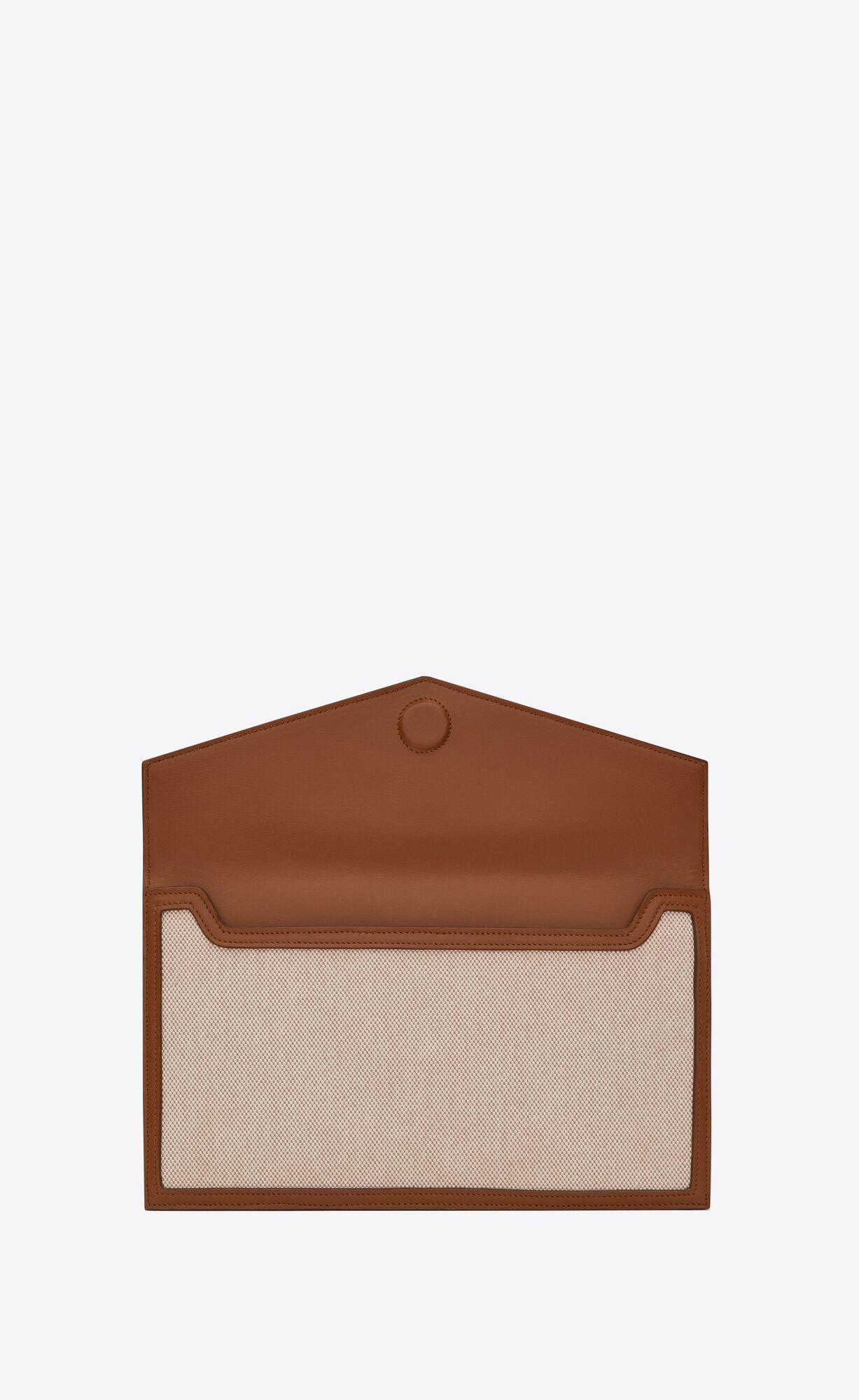 uptown pouch in canvas and smooth leather | Saint Laurent Inc. (Global)