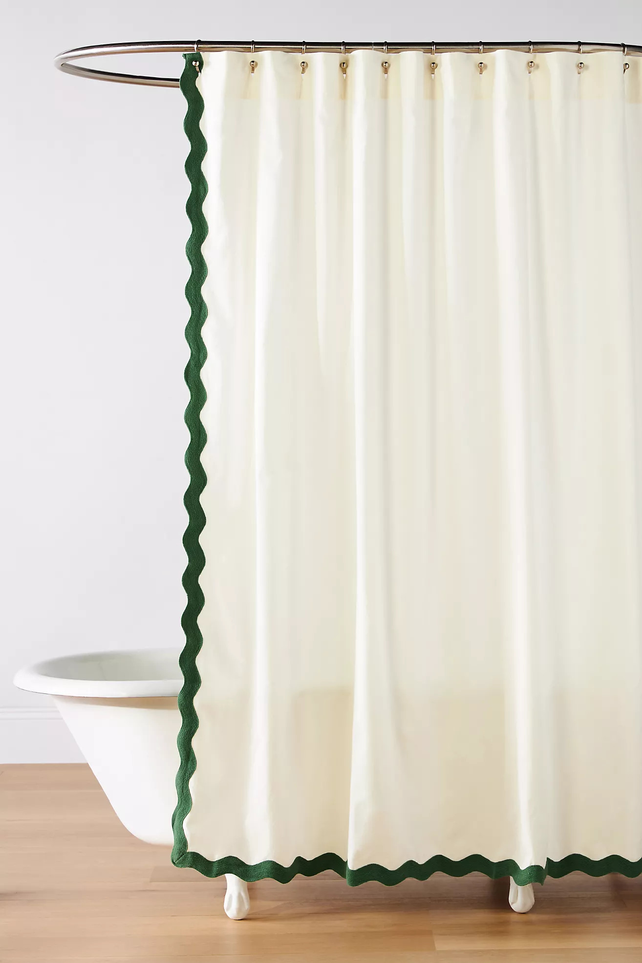 Maeve Scalloped Cotton Shower Curtain | Anthropologie (UK)