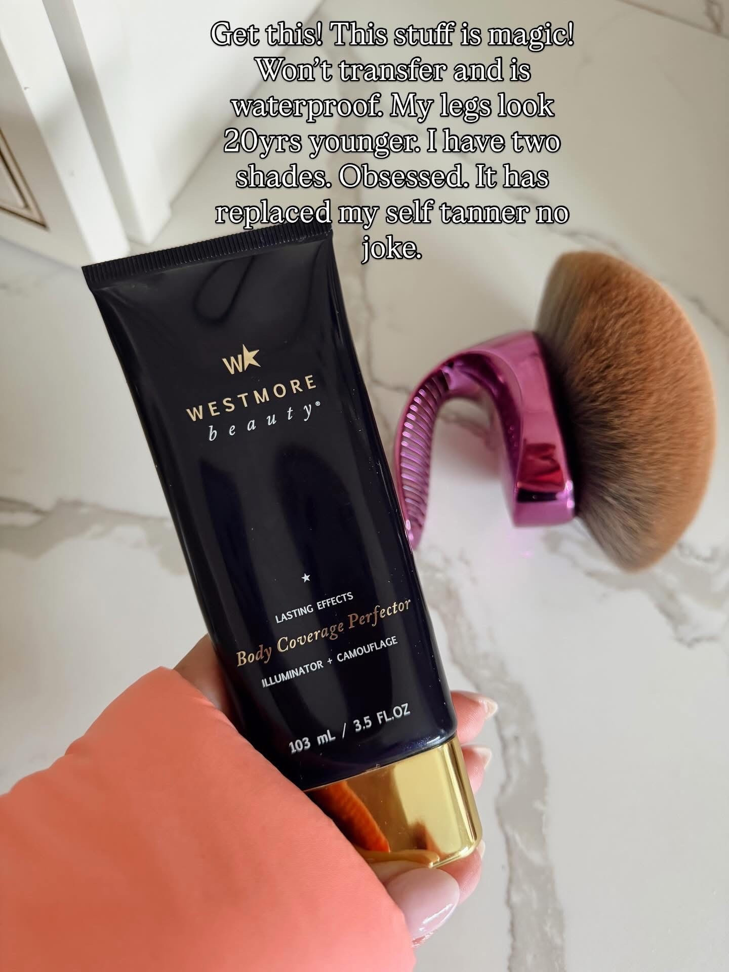 Leg glow you NEED 🤍✨
This body perfecter blurs spots, veins, freckles and gives a natural or bronze glow. Waterproof, no transfer, makes legs look 20 again 🙌🏼!! OBSESSED & the brush is key! Not sponsored




Amazon beauty, leg makeup, body makeup, body glow, summer legs, vacation beauty, resort wear ready 

#LTKOver40 #LTKBeauty