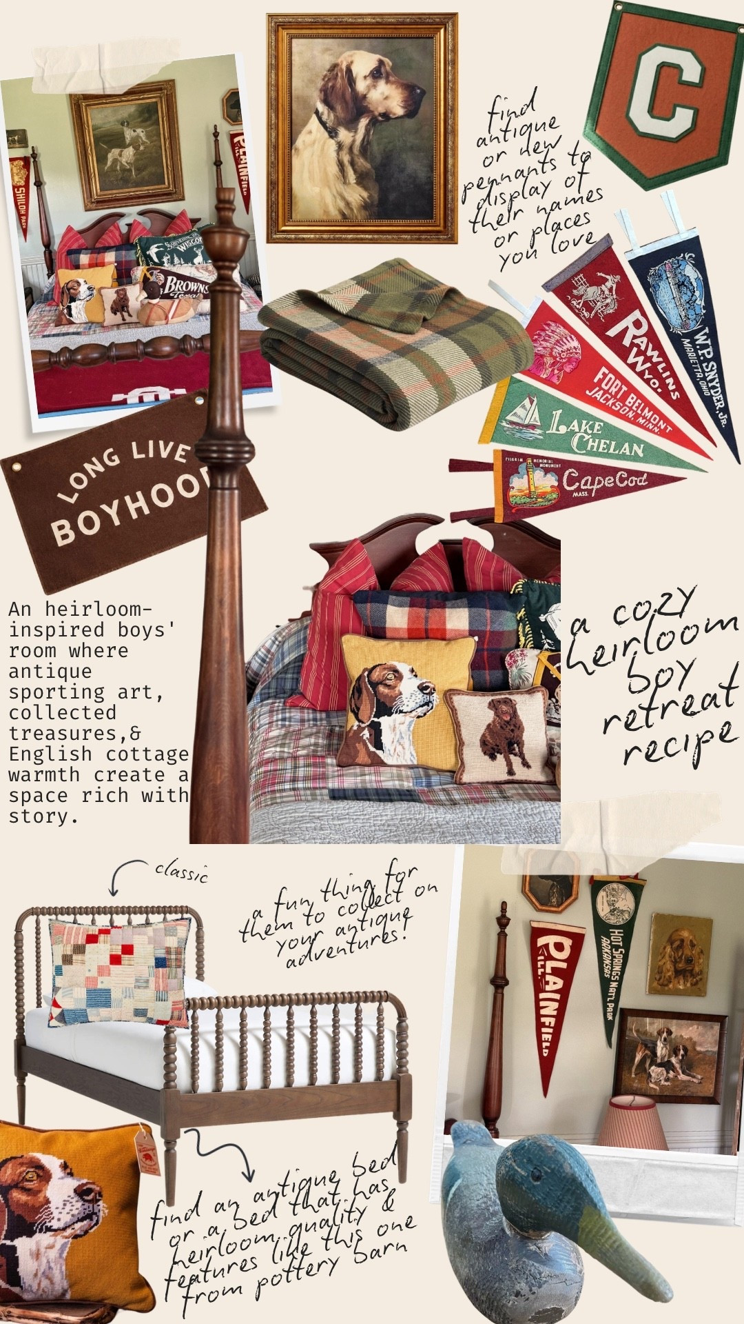 A recipe for a cozy cottage boys room