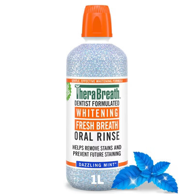 TheraBreath Whitening Mint Mouthwash - Dazzling Mint - 33.8 fl oz | Target