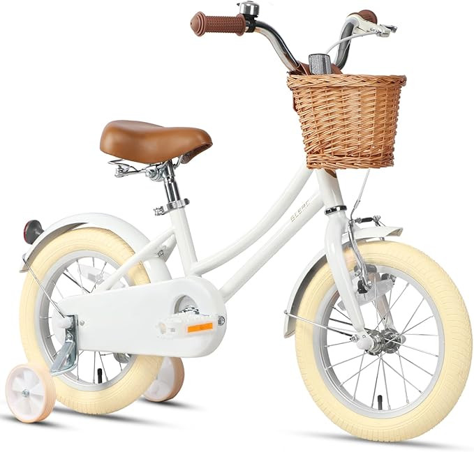 Glerc Little Molly 12-20 Inch Kids Retro Cruiser Bike for 2-13 Year Old with Wicker Basket & Trai... | Amazon (US)