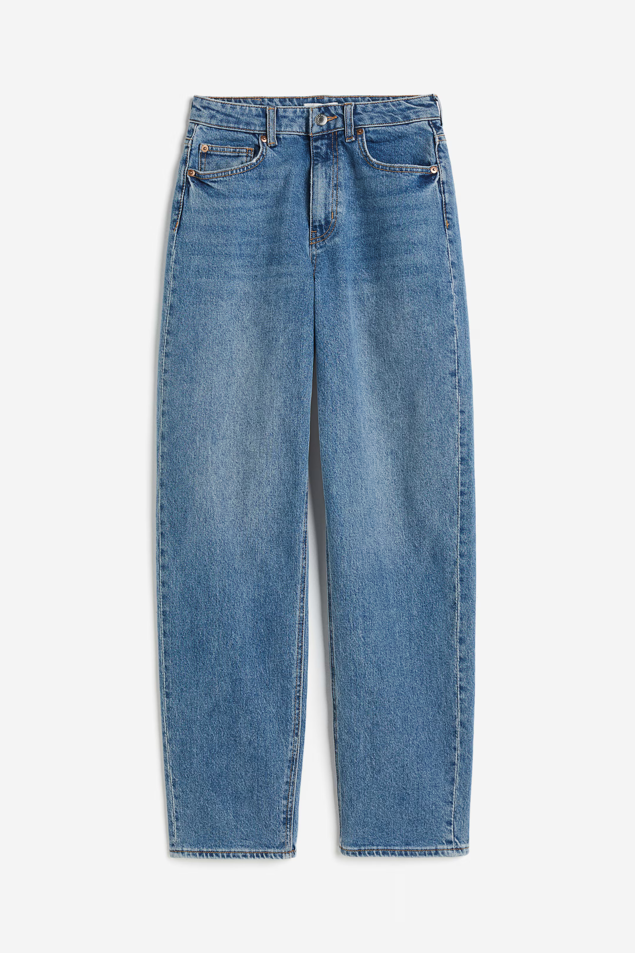 Tapered High Jeans - High waist - Long - Denim blue - Ladies | H&M GB | H&M (UK, MY, IN, SG, PH, TW, HK)