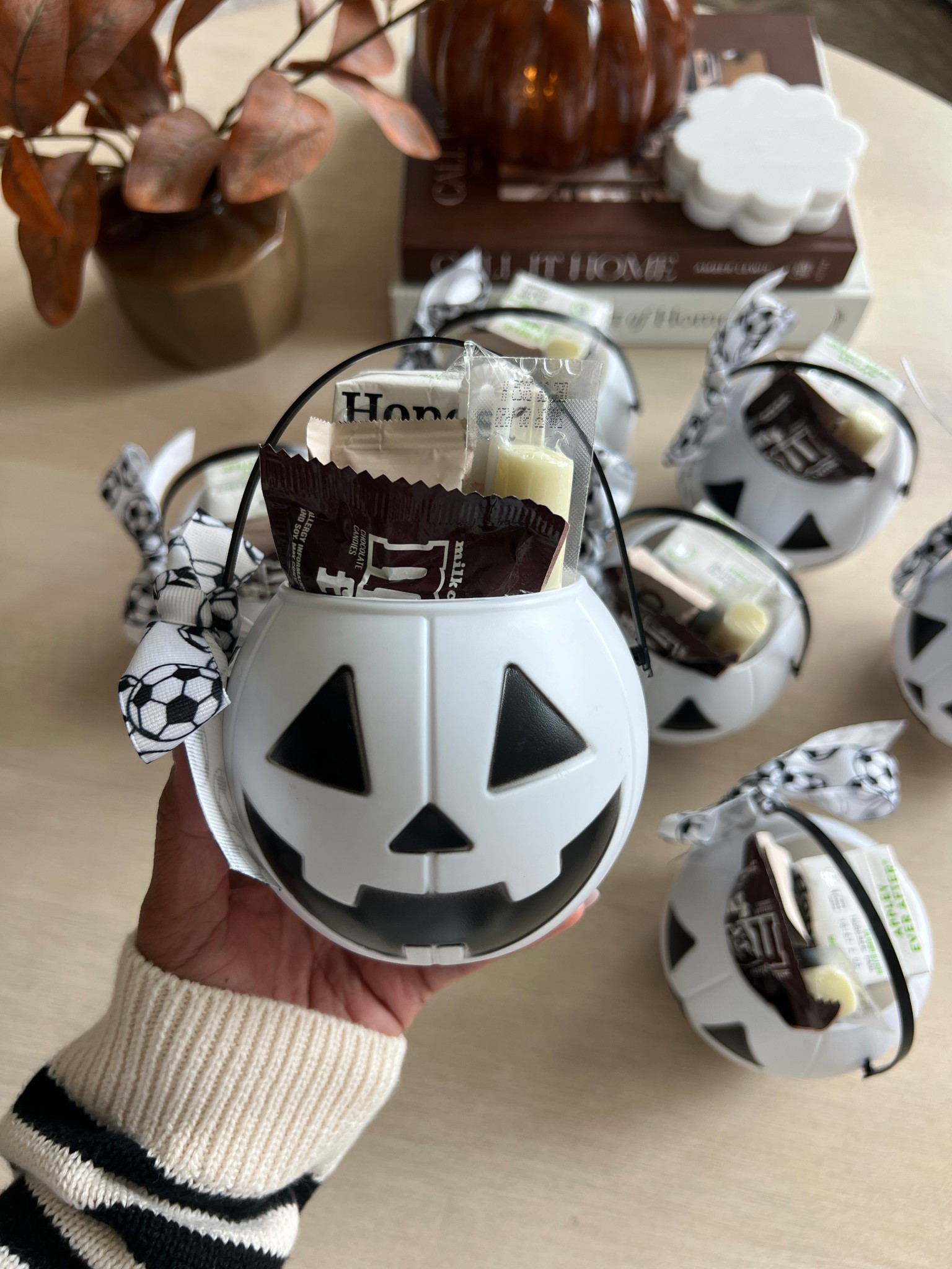 These mini pumpkin buckets make the perfect holder for snacks or can be used as a party favor for your upcoming Halloween parties. Also available in black and orange. 

#LTKHalloween