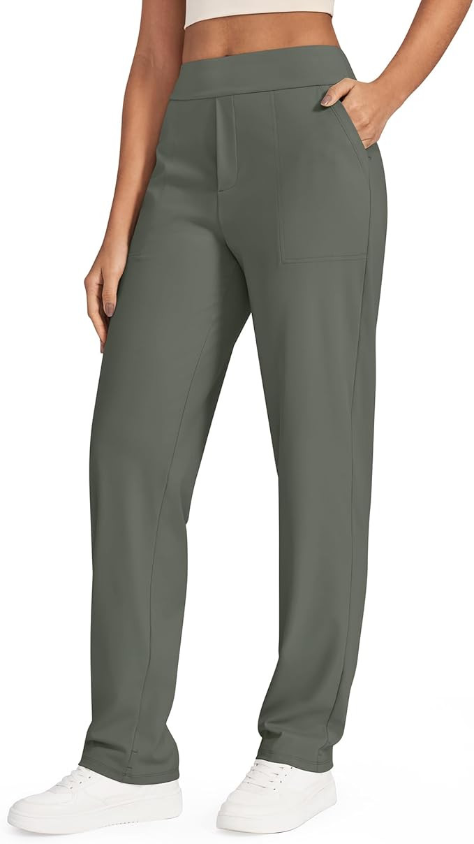 G4Free ShiftReady Yoga Pants Women High Waist Dress Work Pants with Pockets Straight Leg Business... | Amazon (US)