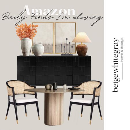 Amazon finds for the win!! Check out these beautiful finds in Amazon. The fluted table comes In multiple sizes, and the rattan chairs! The side board has a beautiful detail on the front and the lamp and accessories too off the look! Beigewhitegray 

#LTKhome #LTKstyletip #LTKSeasonal
