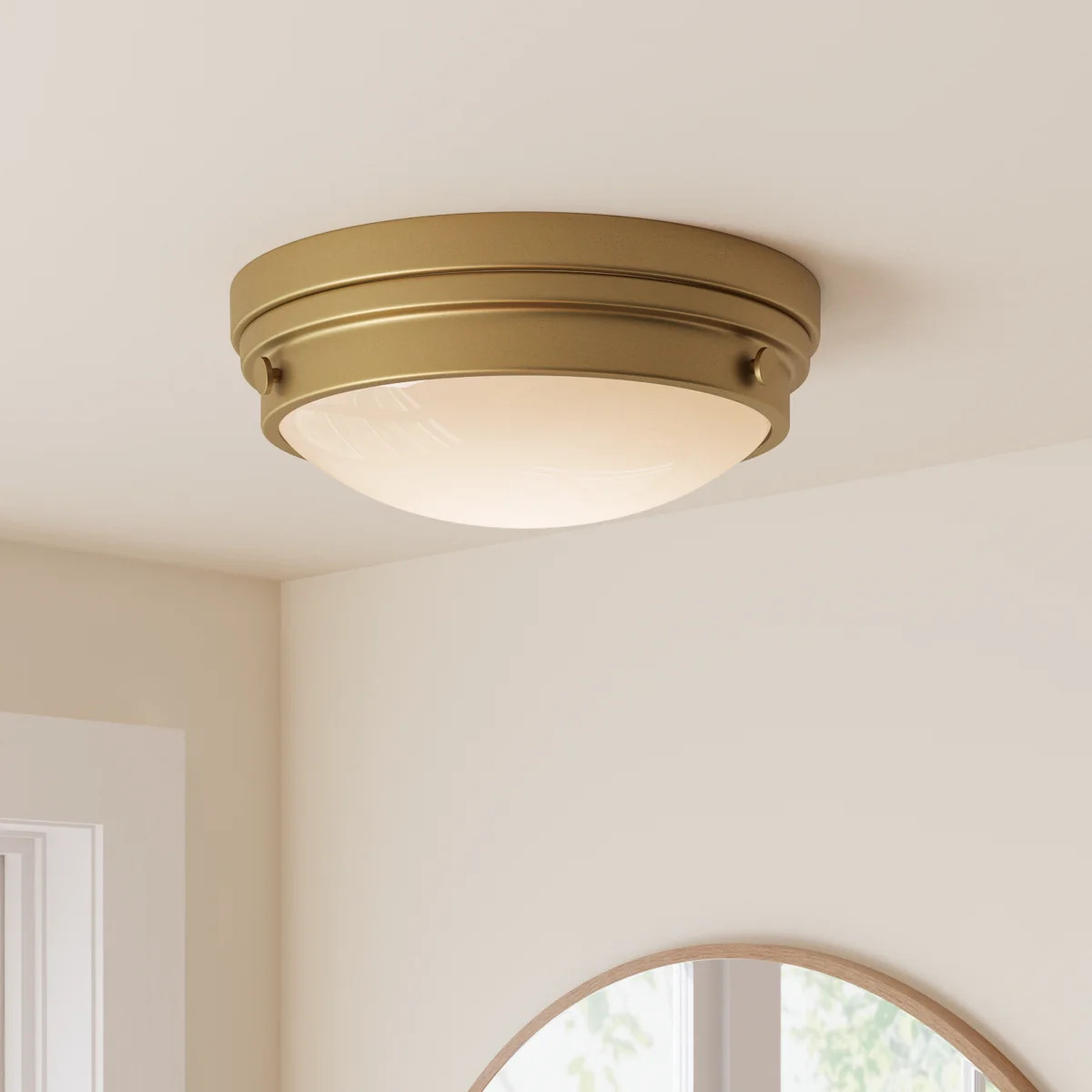 Helmsford 13.25" W 2-Light Dimmable Bowl Flush Mount | Wayfair North America