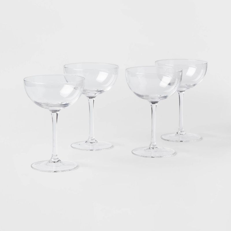 6oz 4pk Glass Entertaining Cocktail Coupe Glasses - Threshold&#8482; | Target