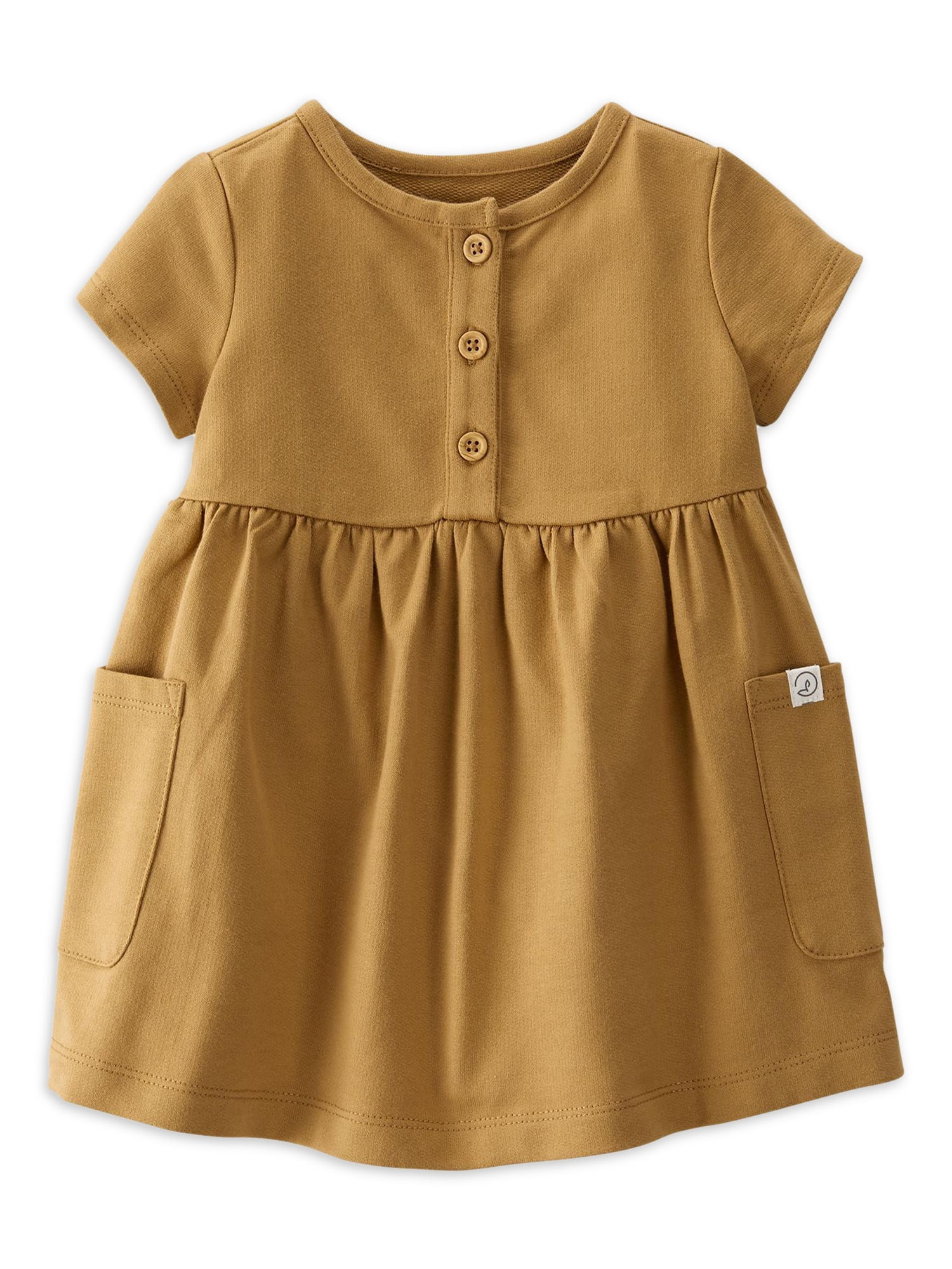 Little Planet by Carter's Baby Girl Organic Short Sleeve Dress Newborn-24 Months - Walmart.com | Walmart (US)