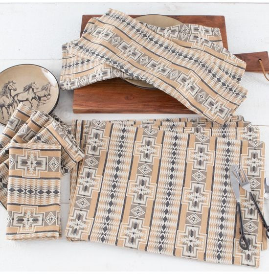 Harding Tan Table Linens | Rod's Western Palace/ Country Grace