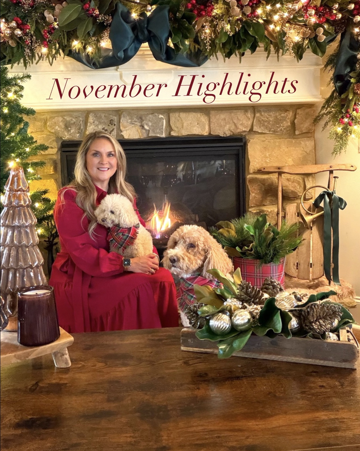 November wrapped me up in all the cozy magic this season brings. We had fun family moments, the cutest holiday recipes, easy gift ideas that made everyone smile, comfy looks I reached for again and again, and plenty of Ralph Lauren inspired Christmas decor that made the whole house feel like a festive little dream.

From turkey cheese balls to neighbor gifts to cozy mornings by the fire with my pups, this month was full of heart, home, and holiday cheer.

#LTKSeasonal #LTKootd #LTKHoliday