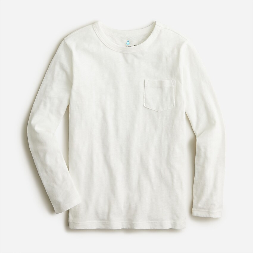 Boys' long-sleeve garment-dyed pocket T-shirt | J. Crew US
