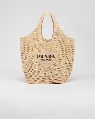 Raffia tote bag | Prada Spa US