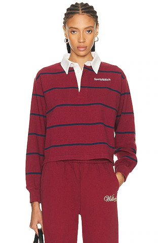 Serif Logo Rugby Polo Top | FWRD 