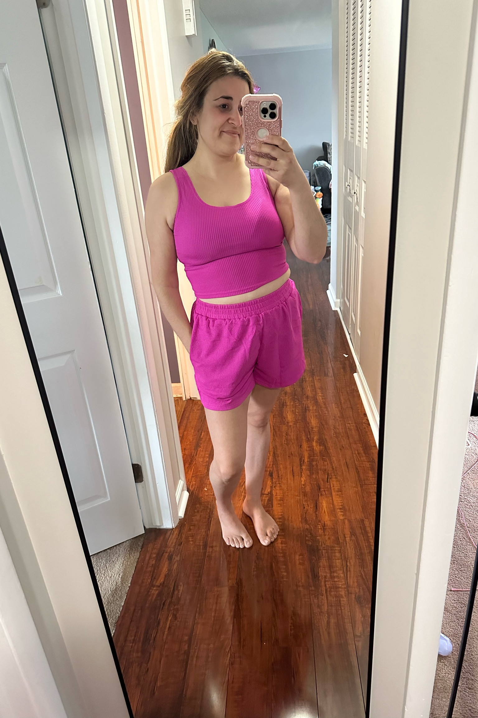 Comfortable set for the warm weather approaching! Comes in many different colors and has pockets! 
I am in a size small! 5'4 145 lbs 

#LTKActive #LTKsalealert #LTKfindsunder50