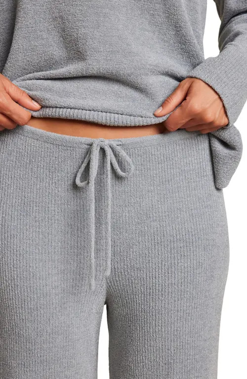 barefoot dreams CozyChic® Rib Slim Fit Lounge Pants in Moonbeam at Nordstrom, Size X-Large | Nordstrom