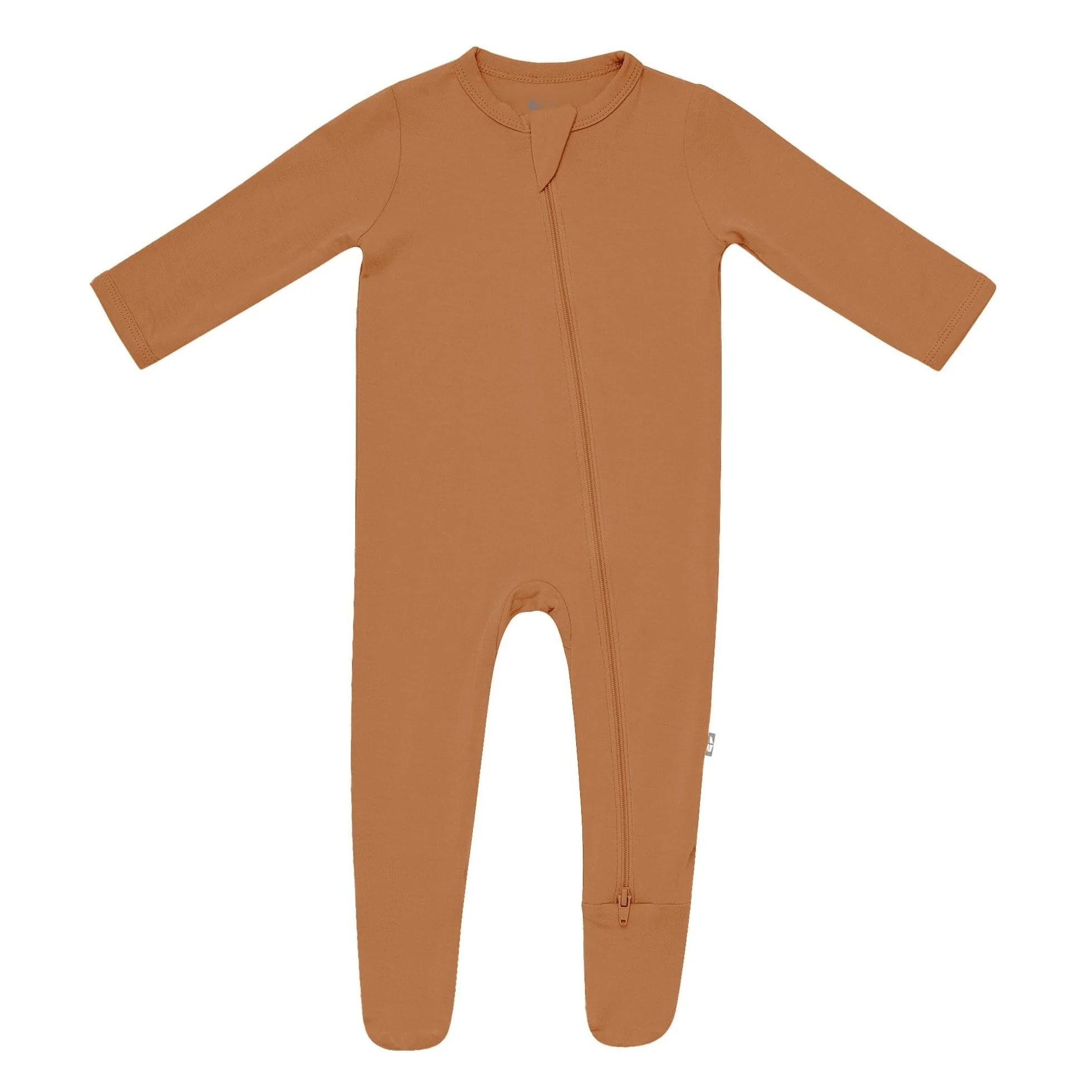 Zippered Footie in Nutmeg | Kyte BABY